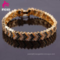 New Gold Kangan Design 18k Gold Plated CZ Copper Bracelet